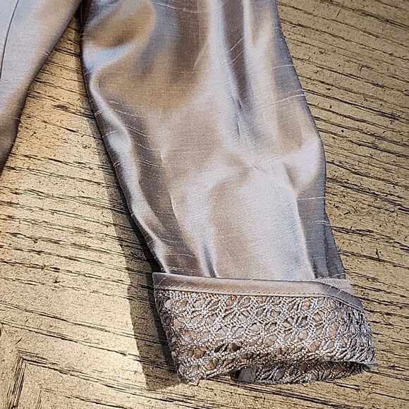 KM collection size 8P long formal dress and jacket taupe gold champagne color - Picture 14 of 16